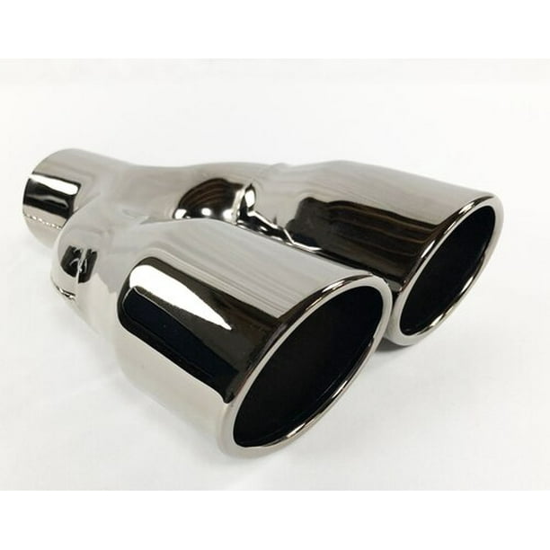 2.25" IN 3'' OUT 9.25'' Length Stainless Steel Exhaust Dual Pipe Tip 2.25" IN 3'' OUT 9.25'' Length Stainless Steel Exhaust Dual Pipe Tip